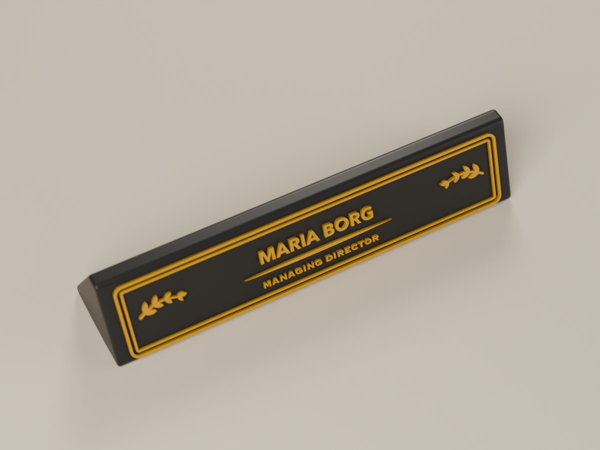 Desk Name Plate
