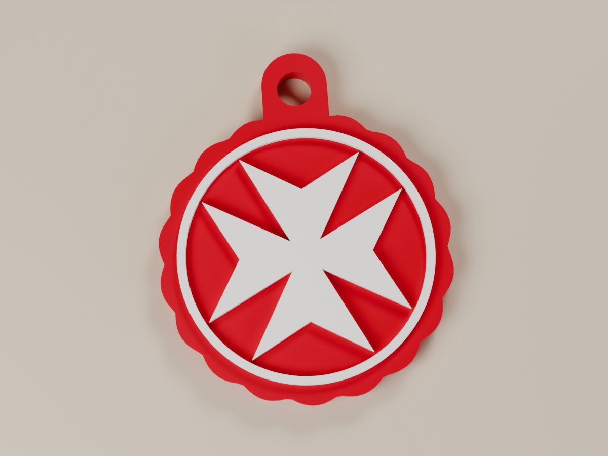 Maltese Cross Keychain