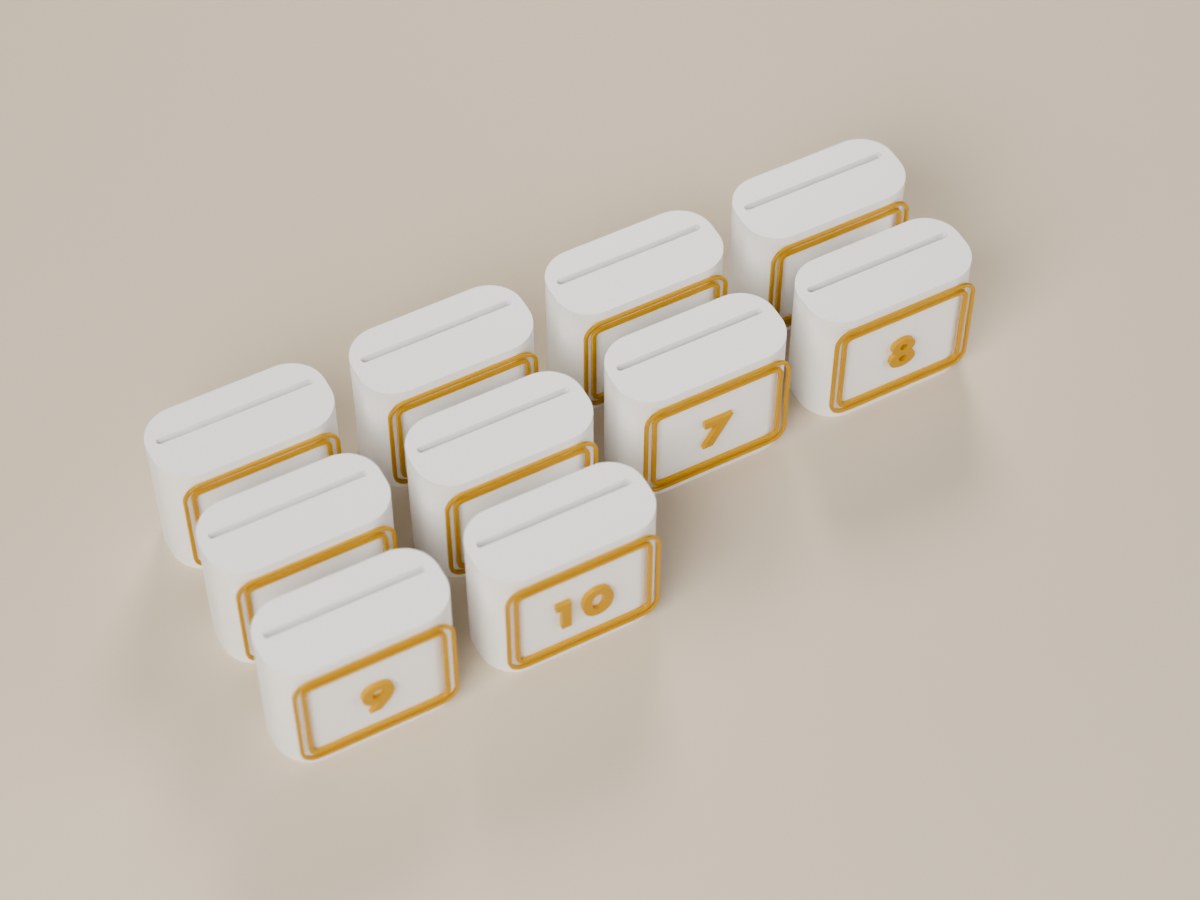 Menu / Table Number Holders