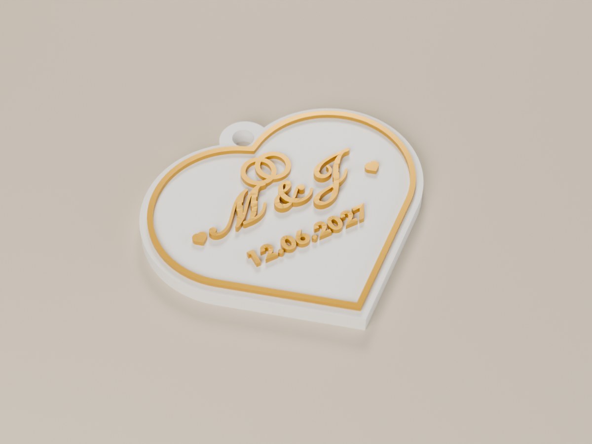 Wedding Date Keychain